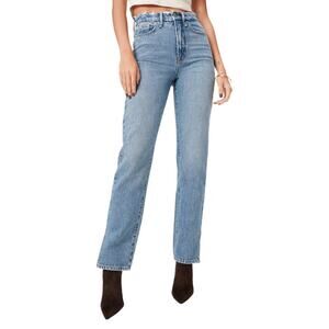 GOOD AMERICAN GOOD BOY HIGH WAIST DISTRESSED NON-STRETCH JEANS SIZE 8/29 NWT